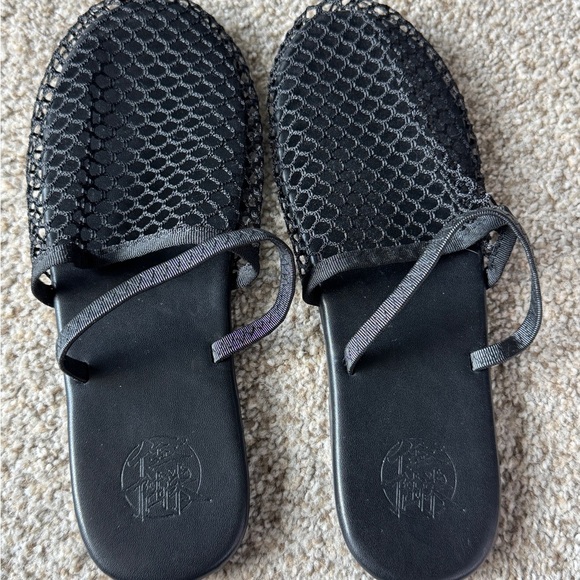 Stylish Black Mesh Women's Sandals - Picture 4 of 8